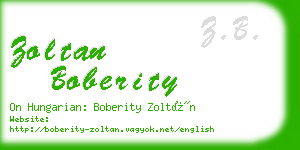 zoltan boberity business card